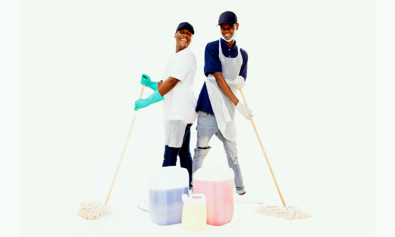 Two professional cleaners from Amukelani Cleaning Services providing residential and commercial cleaning services in Gauteng.